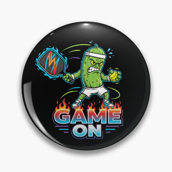 Item preview, Game On Angry Pickleball Cartoon Player designed and sold by FiveBlessings.