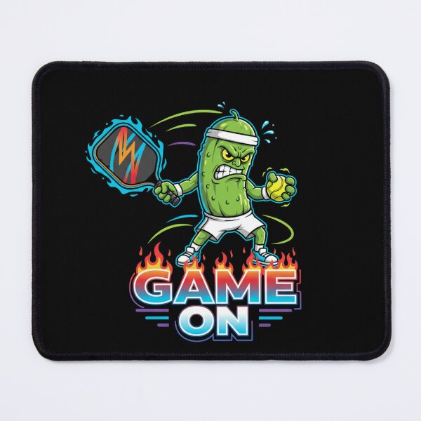 Item preview, Game On Angry Pickleball Cartoon Player designed and sold by FiveBlessings.