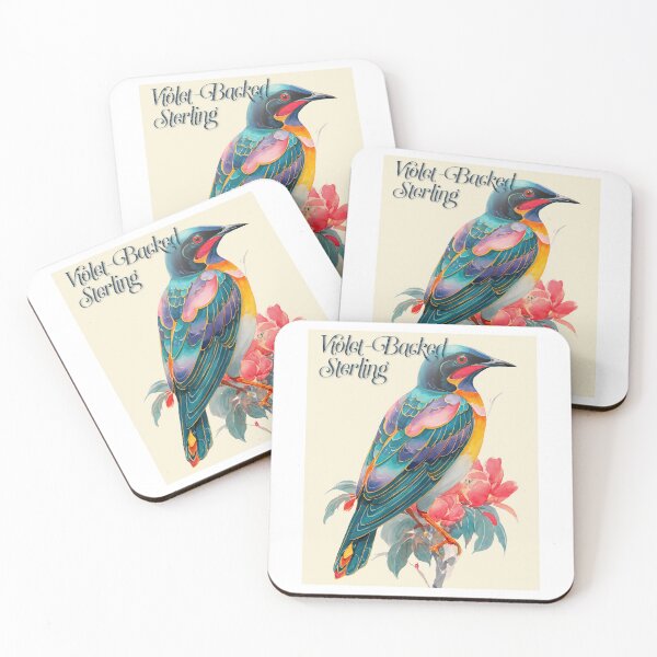 Item preview, Violet-Backed Starling – Exotic Beauty in Bloom designed and sold by ForeverPrintsOK.