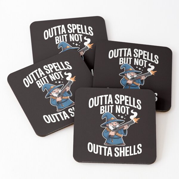 Item preview, Outta Spells But Not Outta Shells – Sarcastic Fantasy Wizard Meme designed and sold by Redgiant87x.