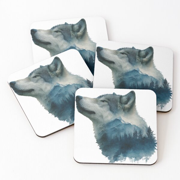 Item preview, Wolf and Mountains designed and sold by NicolasGlowArt.