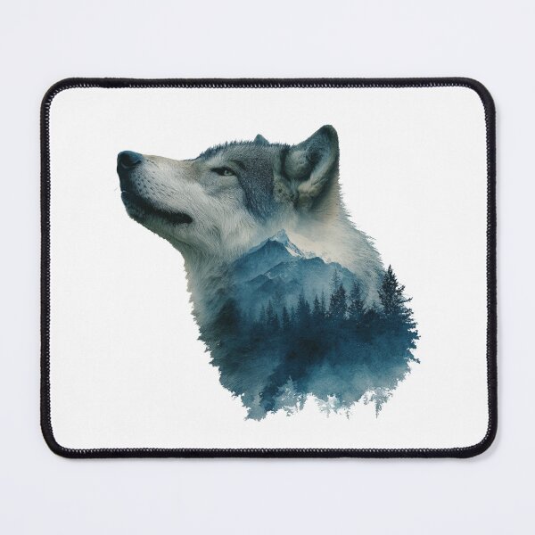 Item preview, Wolf and Mountains designed and sold by NicolasGlowArt.