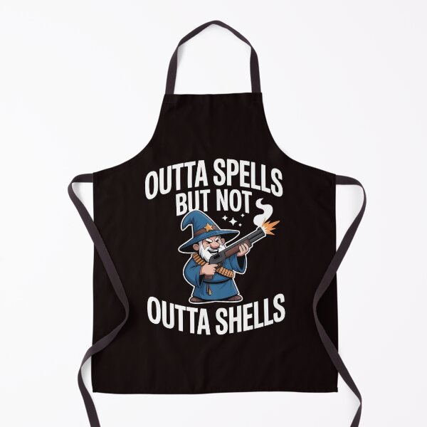 Item preview, Outta Spells But Not Outta Shells – Sarcastic Fantasy Wizard Meme designed and sold by Redgiant87x.