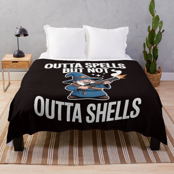 Item preview, Outta Spells But Not Outta Shells – Sarcastic Fantasy Wizard Meme designed and sold by Redgiant87x.