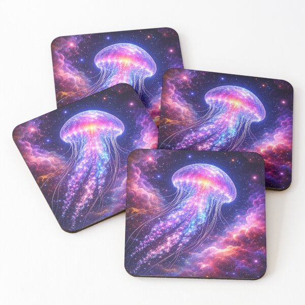 Item preview, Cosmic Bioluminescent Jellyfish Nebula Dreamscape designed and sold by ImaginingNebulae.