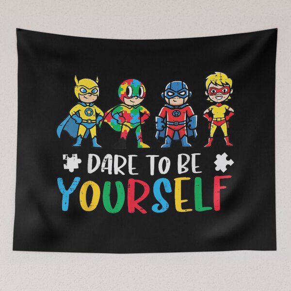 Item preview, Dare To Be Yourself Autism Awareness Superhero Kids Puzzle designed and sold by DienesAngele.