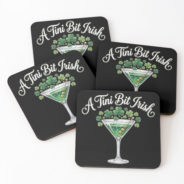 Item preview, A Tiny Bit Irish Funny St Patricks Day Martini designed and sold by DienesAngele.