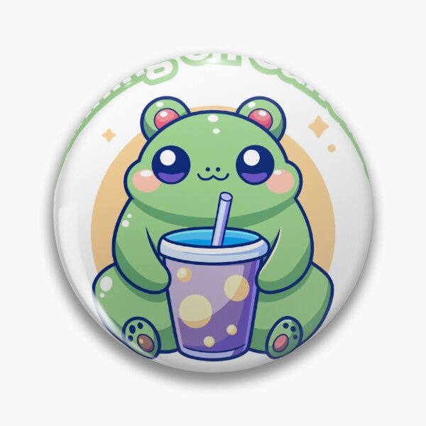 Item preview, Running on Caffeine Frog Sticker – Cute Coffee Frog Meme designed and sold by DigitalMediaHub.