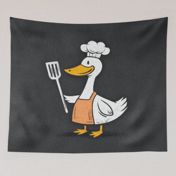 Item preview, Smiling duck chef with spatula designed and sold by anytka.