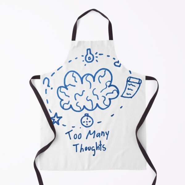 Item preview, Too Many Thoughts in Orbit – Overthinking Brain Minimalist Design designed and sold by Low Battery Society.