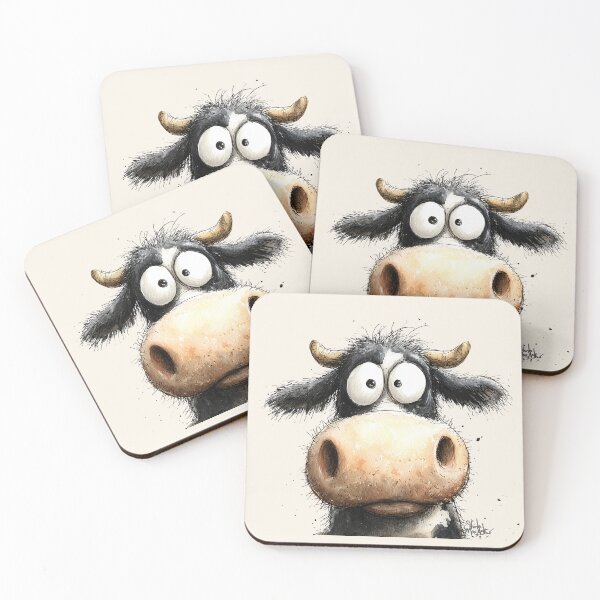 Item preview, CoW PRiNT, ANiMaL PRiNT ' Malcom the Coo ' BY SHiRLeY MacARTHuR designed and sold by Shirley MacArthur Art.