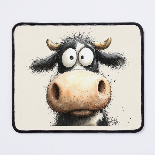 Item preview, CoW PRiNT, ANiMaL PRiNT ' Malcom the Coo ' BY SHiRLeY MacARTHuR designed and sold by Shirley MacArthur Art.