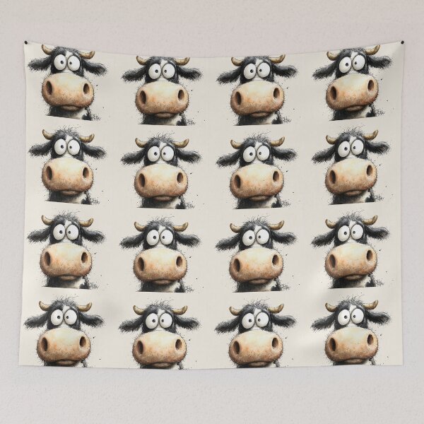 Item preview, CoW PRiNT, ANiMaL PRiNT ' Malcom the Coo ' BY SHiRLeY MacARTHuR designed and sold by Shirley MacArthur Art.