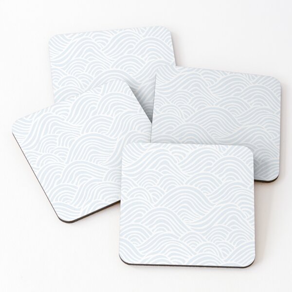 Item preview, Coastal Japandi Minimalist Ocean Sea Waves In Light Blue  designed and sold by EliveraDesigns.