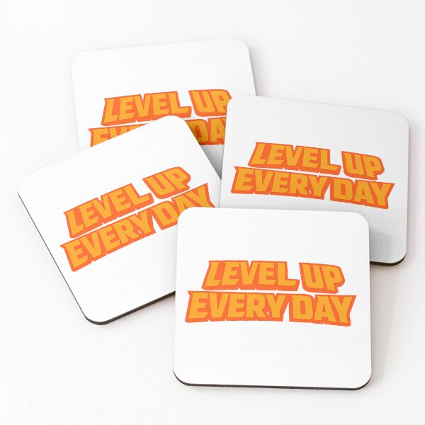 Item preview, LEVEL UP EVERY DAY – Bold Motivational Gaming & Fitness Logo designed and sold by NovaPeakPrints.