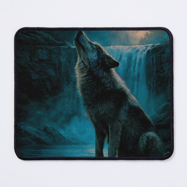Item preview, Howling Wolf and Moon designed and sold by NicolasGlowArt.