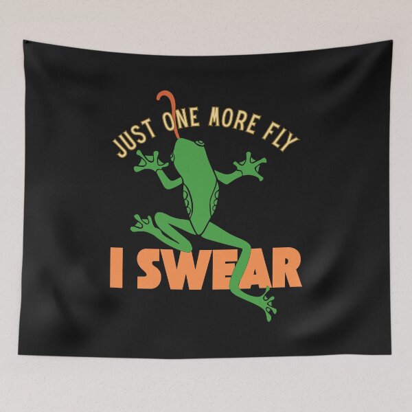 Item preview, Just One More Fly I Swear – Funny Frog Meme Cute Frog Tongue Design designed and sold by Aquarius-club.