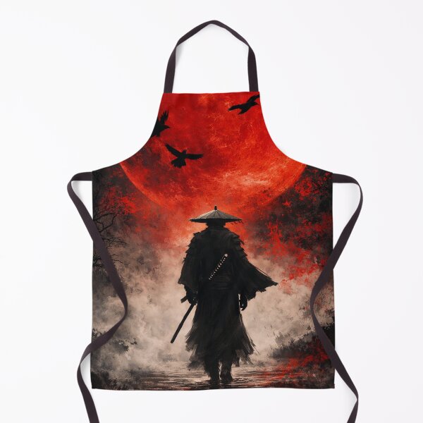 Item preview, Lone Ronin Walking Beneath a Red Moon designed and sold by walex-jed.