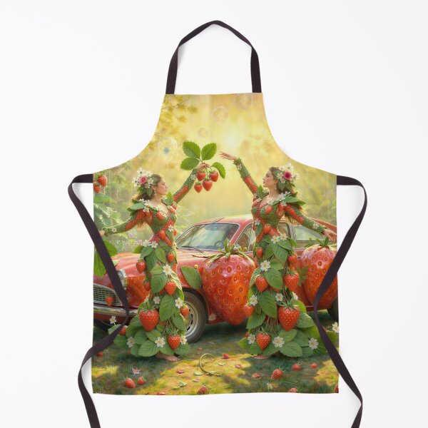 Item preview, Strawberry Aesthetic Girls Dancing Near a Cute Car designed and sold by M-Y-A-R-T-.