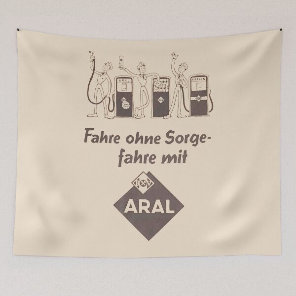 Item preview, ARAL AG Vintage German Gas Station Retro Petroliana Art designed and sold by EdGraphy.