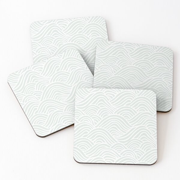 Item preview, Coastal Japandi Minimalist Ocean Sea Waves In Light Mint Green designed and sold by EliveraDesigns.