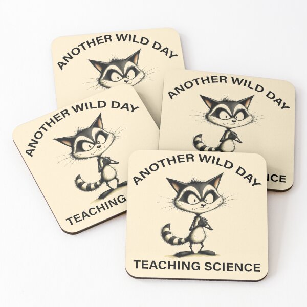 Item preview, Another Wild Day Teaching Science Raccoon Humor Art designed and sold by PixelWaveBD.