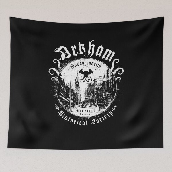 Item preview, Arkham Historical Society - Lovecraft Gothic New England Horror Badge designed and sold by eldritchdreamer.