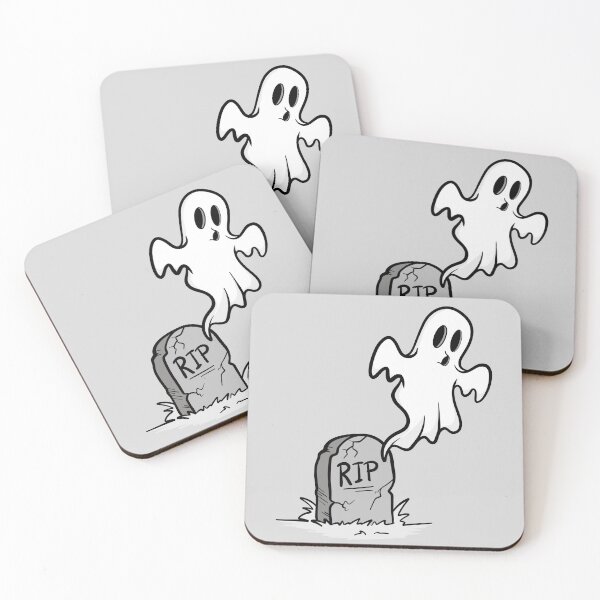 Item preview, Cute Ghost Rising From Grave – RIP Halloween Cartoon designed and sold by homework store.