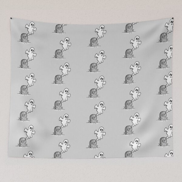 Item preview, Cute Ghost Rising From Grave – RIP Halloween Cartoon designed and sold by homework store.