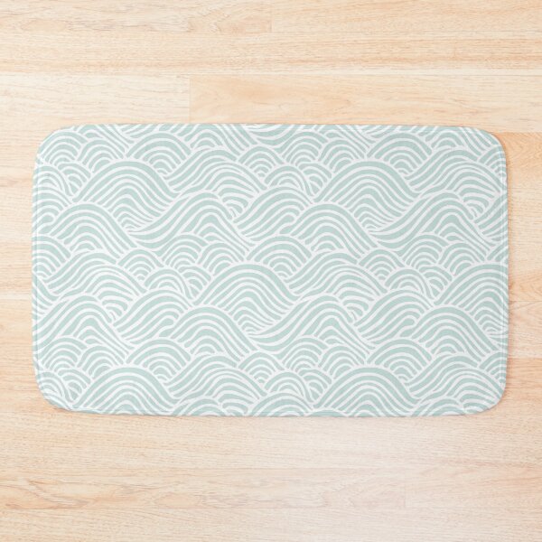 Item preview, Coastal Japandi Minimalist Ocean Sea Waves In Light Seafoam Green  designed and sold by EliveraDesigns.