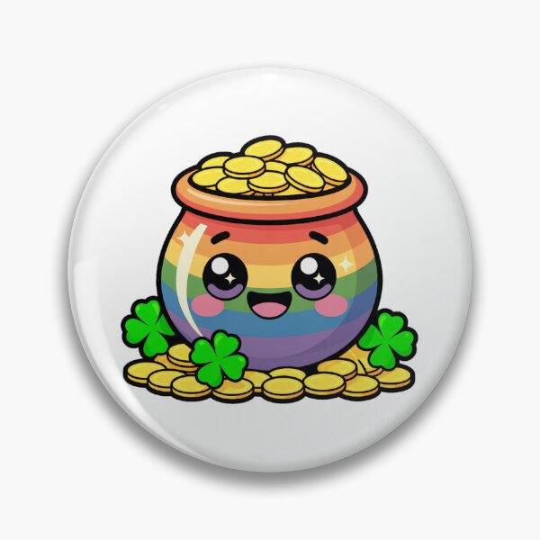 Item preview, Magical Clover Treasure Rainbow Pot designed and sold by YounexxART.