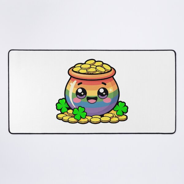 Item preview, Magical Clover Treasure Rainbow Pot designed and sold by YounexxART.