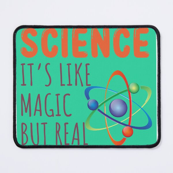 Item preview, Science It's Like Magic But Real Atom Model Quote Art designed and sold by PixelWaveBD.