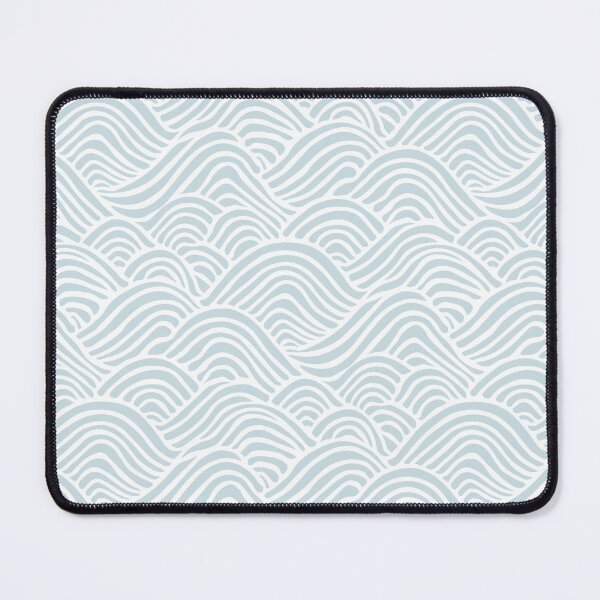 Item preview, Coastal Japandi Minimalist Ocean Sea Waves In Powder Blue On White designed and sold by EliveraDesigns.