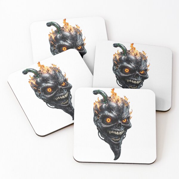 Item preview, Mechanical Inferno Chili Skull designed and sold by NEONVIBEWEAR.