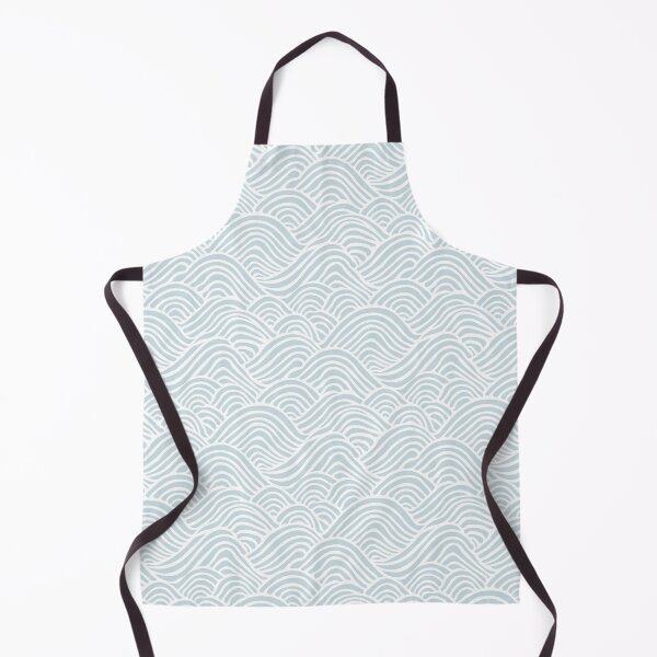 Item preview, Coastal Japandi Minimalist Ocean Sea Waves In Powder Blue On White designed and sold by EliveraDesigns.