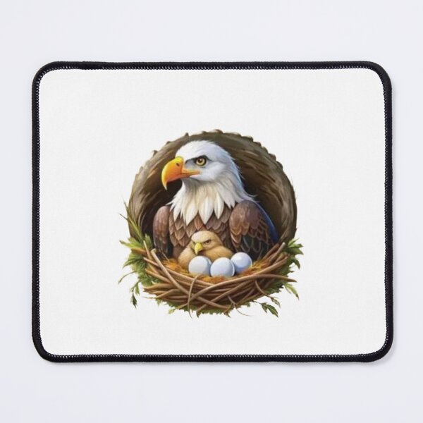 Item preview, Bald Eagle Nest With Eggs Wildlife Illustration designed and sold by HayatDesigns19.