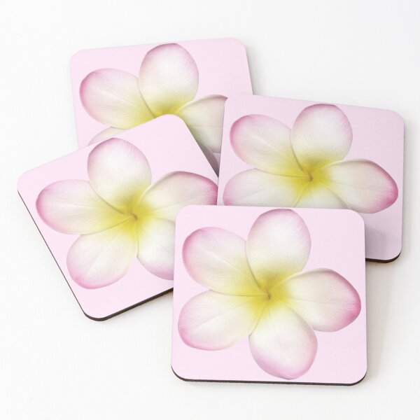 Item preview, pink/yellow pastel plumeria flower sticker designed and sold by inainart.