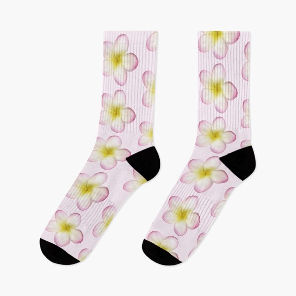 Item preview, pink/yellow pastel plumeria flower sticker designed and sold by inainart.
