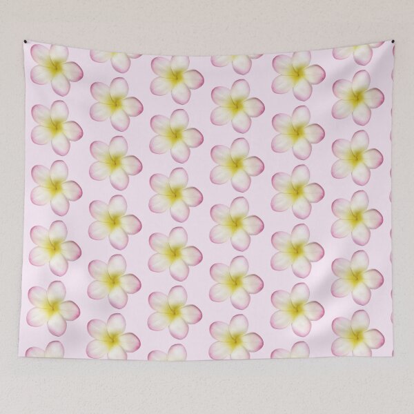 Item preview, pink/yellow pastel plumeria flower sticker designed and sold by inainart.