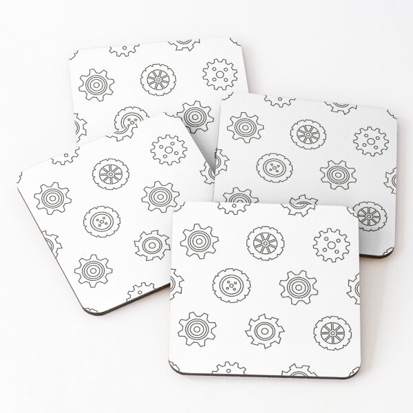Item preview, Minimal Gear Pattern – Mechanical Cogwheel Engineering Seamless Design designed and sold by alijun.