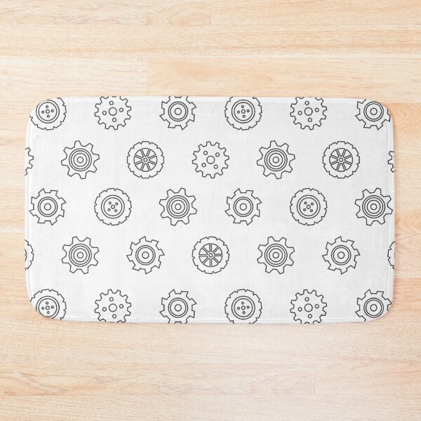 Item preview, Minimal Gear Pattern – Mechanical Cogwheel Engineering Seamless Design designed and sold by alijun.