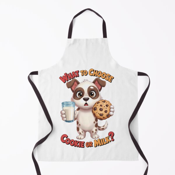 Item preview, What to Choose – Cookie or Milk? Funny Cookie Cereal Dog Design designed and sold by Art-Arcade6.