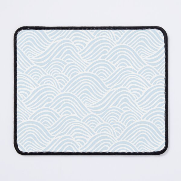 Item preview, Coastal Japandi Minimalist Ocean Sea Waves In Soft Blue On White designed and sold by EliveraDesigns.