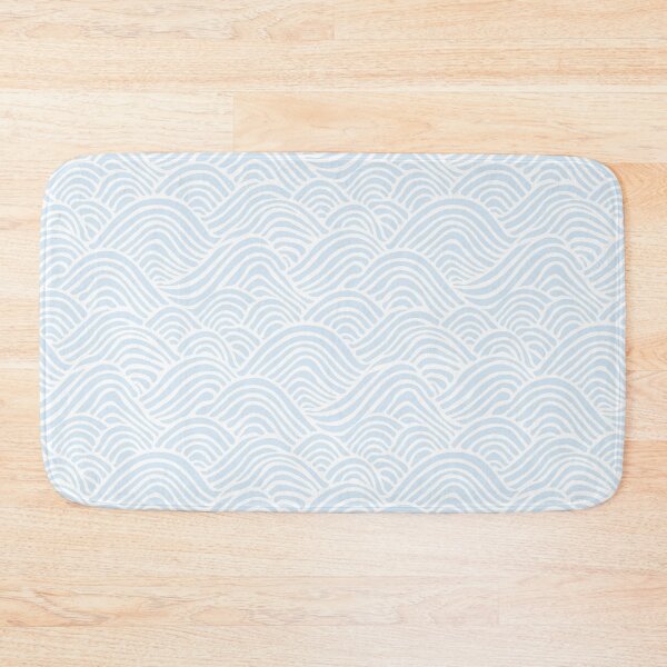 Item preview, Coastal Japandi Minimalist Ocean Sea Waves In Soft Blue On White  designed and sold by EliveraDesigns.