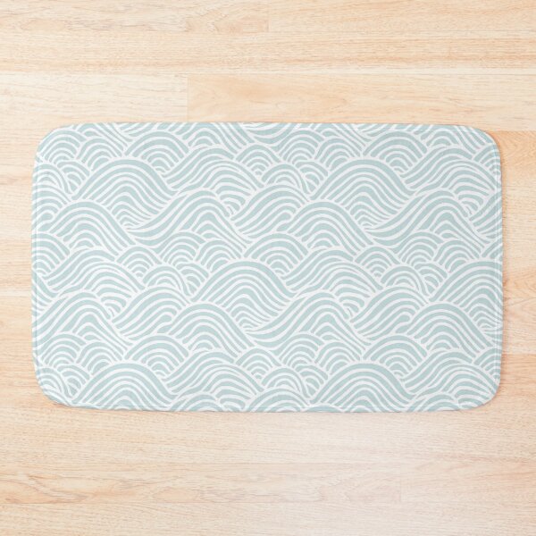 Item preview, Coastal Japandi Minimalist Ocean Sea Waves In Soft Turquoise  designed and sold by EliveraDesigns.