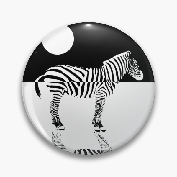 Item preview, Safari Pop Art – Zebra at Moonrise, Bold Black and White Graphic Wildlife Print designed and sold by SmashingMonkeys.