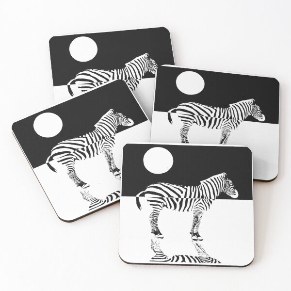 Item preview, Safari Pop Art – Zebra at Moonrise, Bold Black and White Graphic Wildlife Print designed and sold by SmashingMonkeys.