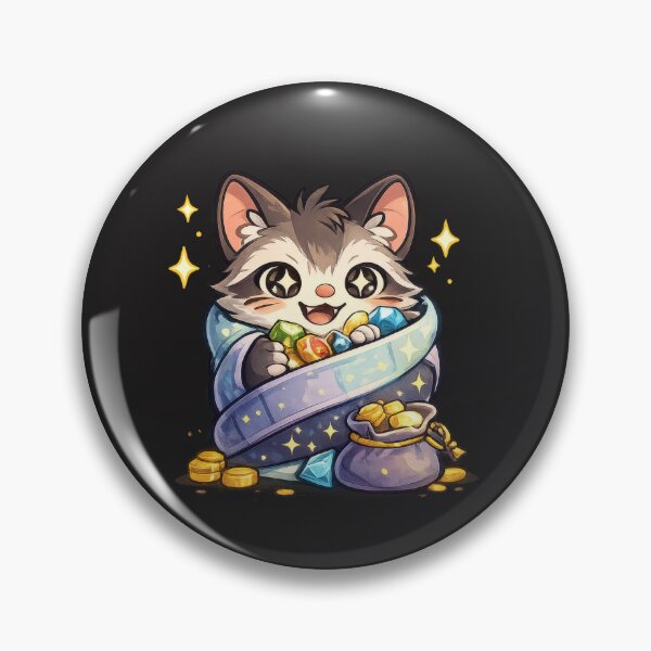 Item preview, Goblin Cat Kawaii Sticker (Cute Treasure Hoarder Gremlin Kitty) designed and sold by jgvisualarts.