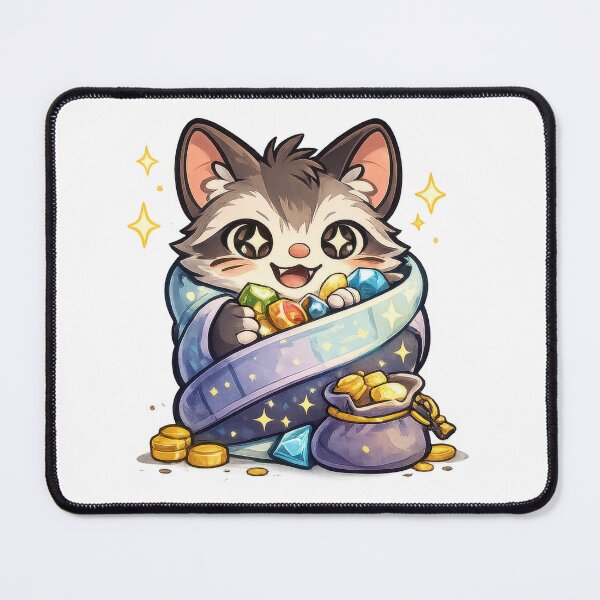 Item preview, Goblin Cat Kawaii Sticker (Cute Treasure Hoarder Gremlin Kitty) designed and sold by jgvisualarts.
